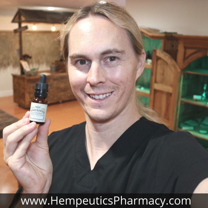 Image of man displaying CBD uploaded to an article about CBD helping COVID-19 inflammation.