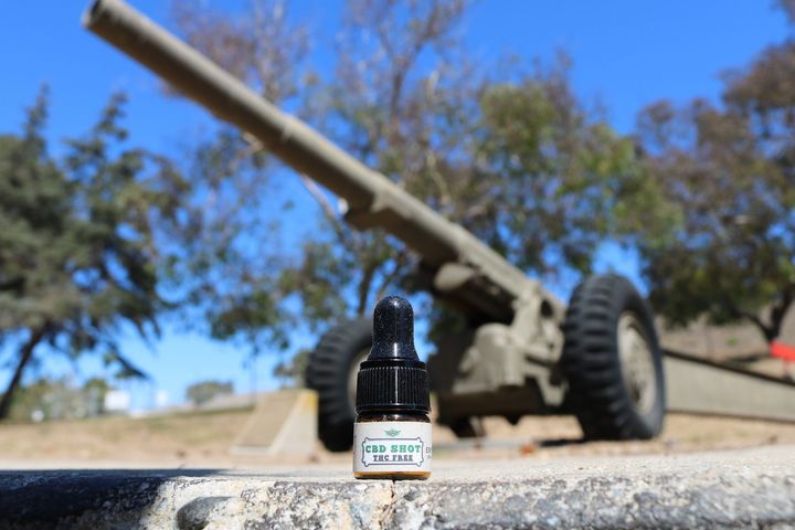 Image showing CBD oil that marine used to find pain relief.
