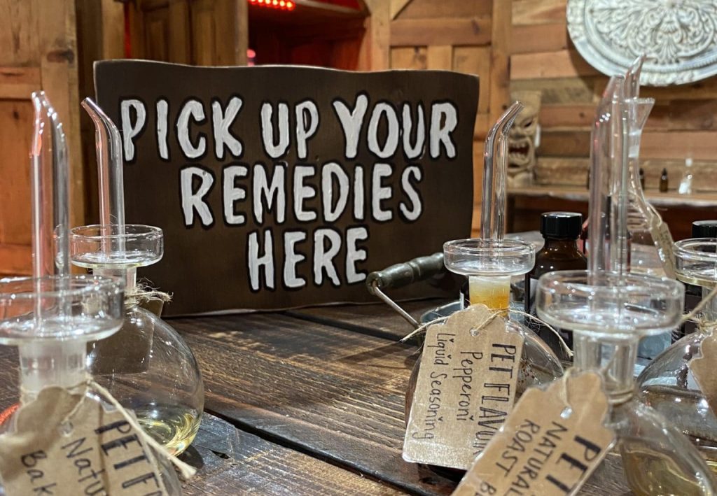 Image showing products in a high end CBD Boutique Near Newport Beach