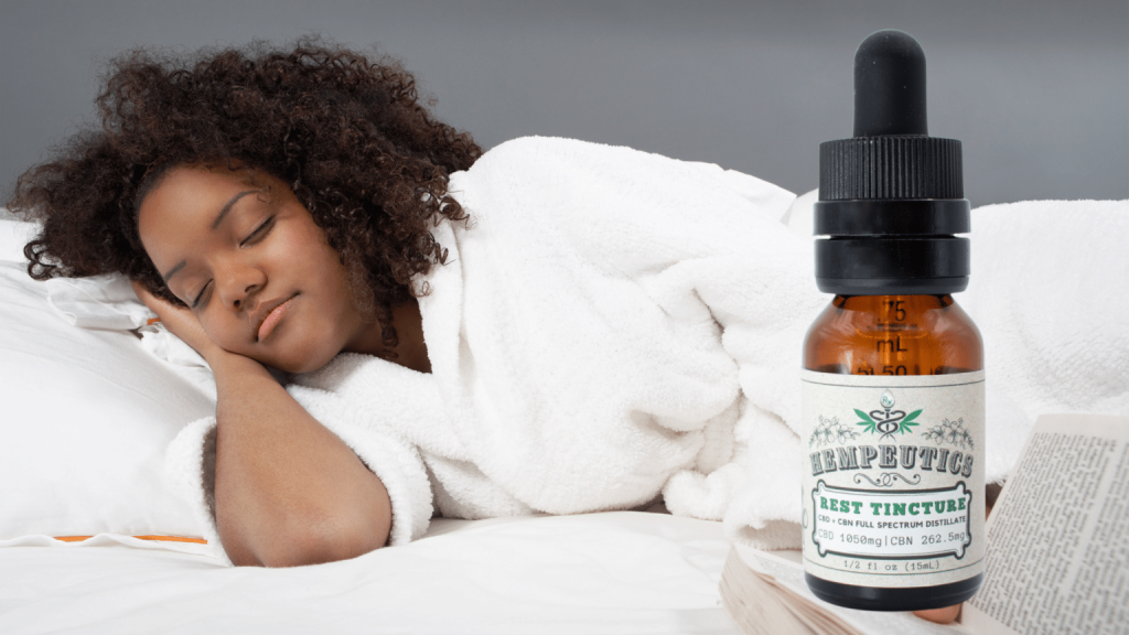 Image of woman sleeping with the help of CBD.