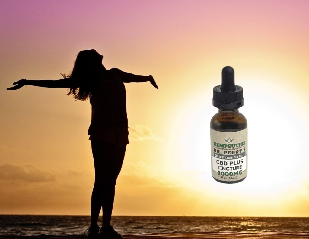 Image showing woman having a stress-free summer with the use of CBD.