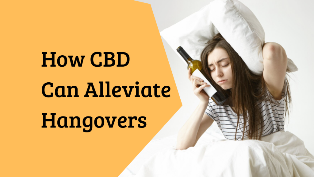 Illustration showing how CBD can be used to treat hangovers
