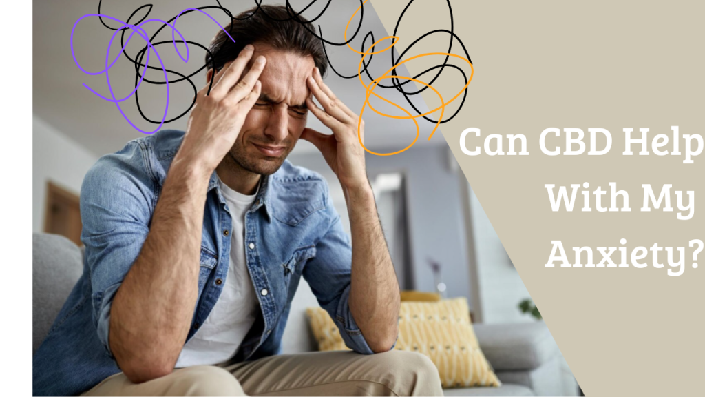 Illustration showing how CBD can help with anxiety