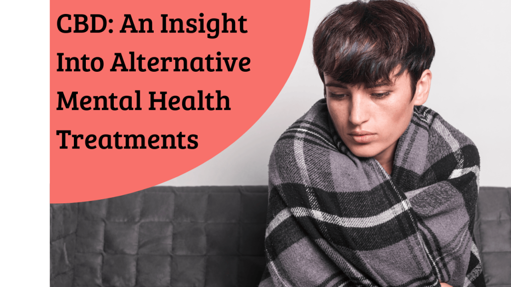 Illustration showing how CBD can be used as an alternative treatment for mental health.