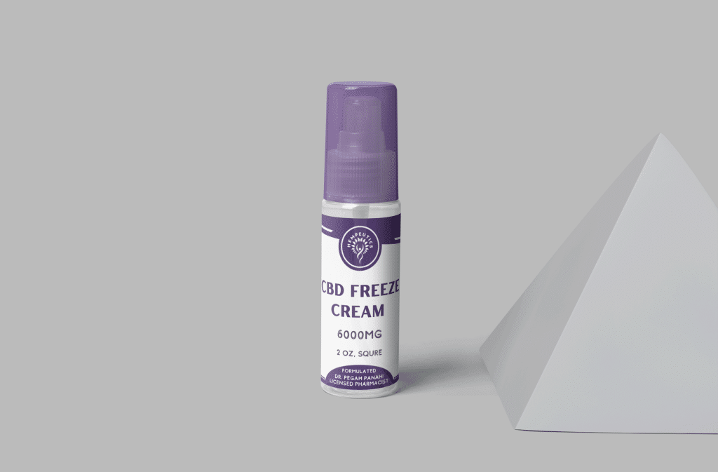 CBD Freeze Cream for treating sore muscles, great for post workout soreness and aches.