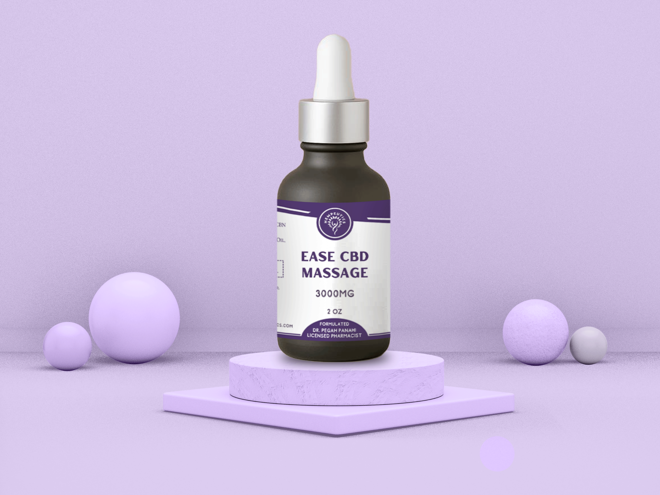 Image showing Ease CBD Massage Tincture 3000 mg.
