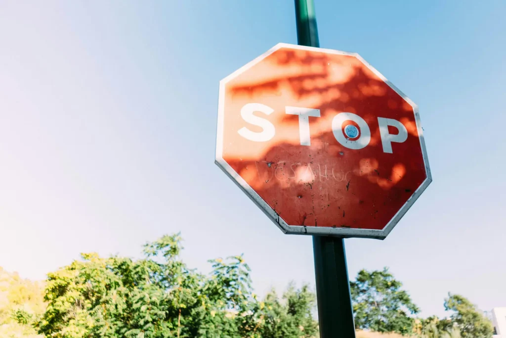 A stop sign representing the dangers of suddenly stopping prescription medication.